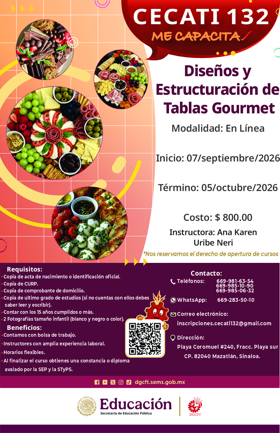 Diseños y Estructuración de Tablas Gourmet